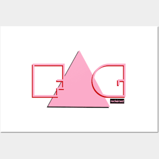 Fag Reclaimed - Pink Triangle - corner Posters and Art